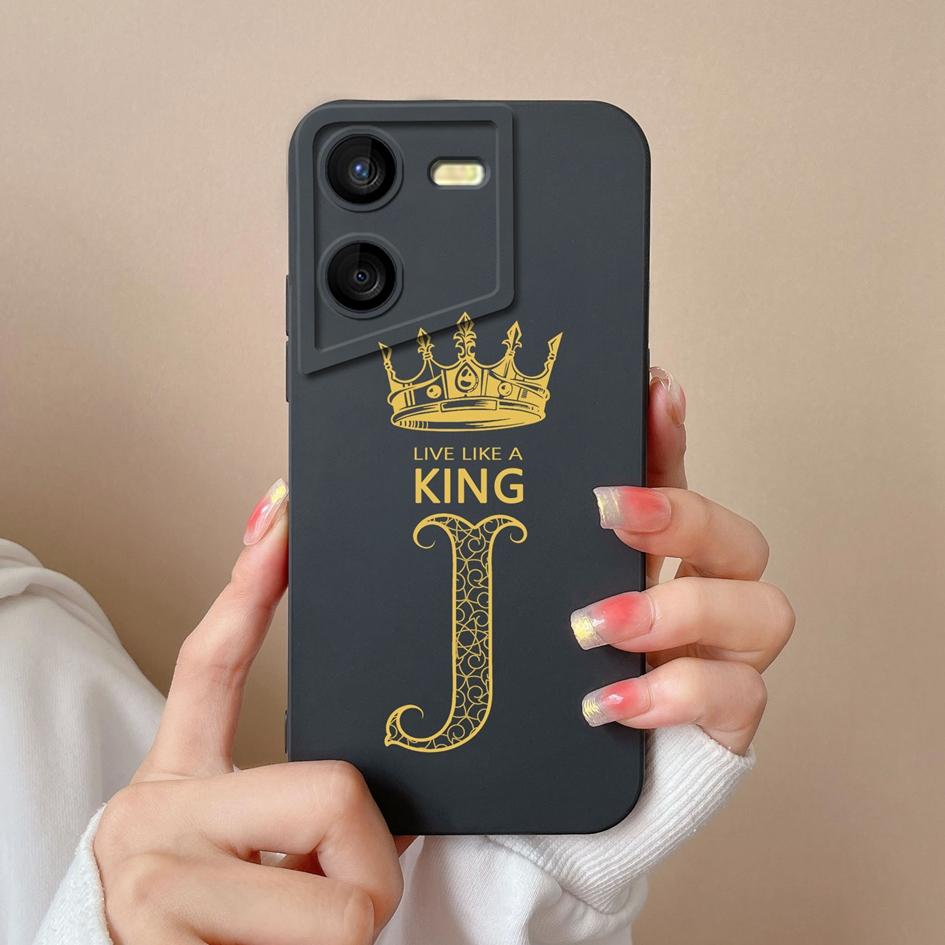 Чехол для телефона Tecno Spark 10 Pro 10C Pova 4 5 Pro Itel A60s P40 Plus S23 Plus, защитные чехлы с буквами и короной, матовые мягкие силиконовые бамперы