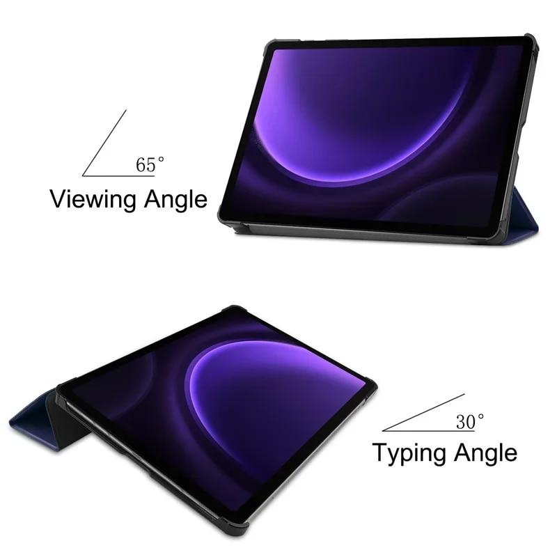 Чехол-подставка для Samsung Galaxy Tab S9 FE, чехол 10,9 дюйма из искусственной кожи, автоматический чехол для сна для Funda Galaxy Tab S9 FE, чехол X510 X516 X516B