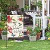 Double-Sided Garden Flag for Porch 12x18 Inch Fade-Resistant Spring Floral Butterfly Print Decorative Flag for Outdoor Yard Patio Mailbox Seasonal