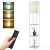 Modern Shelf Floor Lamp with Remote Control & Pulling Switch 15W Dimmable LEDs Bulb Color