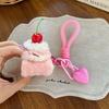 Burger Funny Simulation Food Keychain Sandwich Bag Keyring Soft Cake Plush Pendant  Boys/Girls