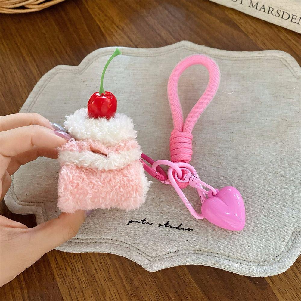 Burger Funny Simulation Food Keychain Sandwich Bag Keyring Soft Cake Plush Pendant  Boys/Girls