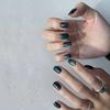 B662 Galaxy Cat Eye Short Blue-green Nail Wraps Stylish And Fashionable Nail Stickers