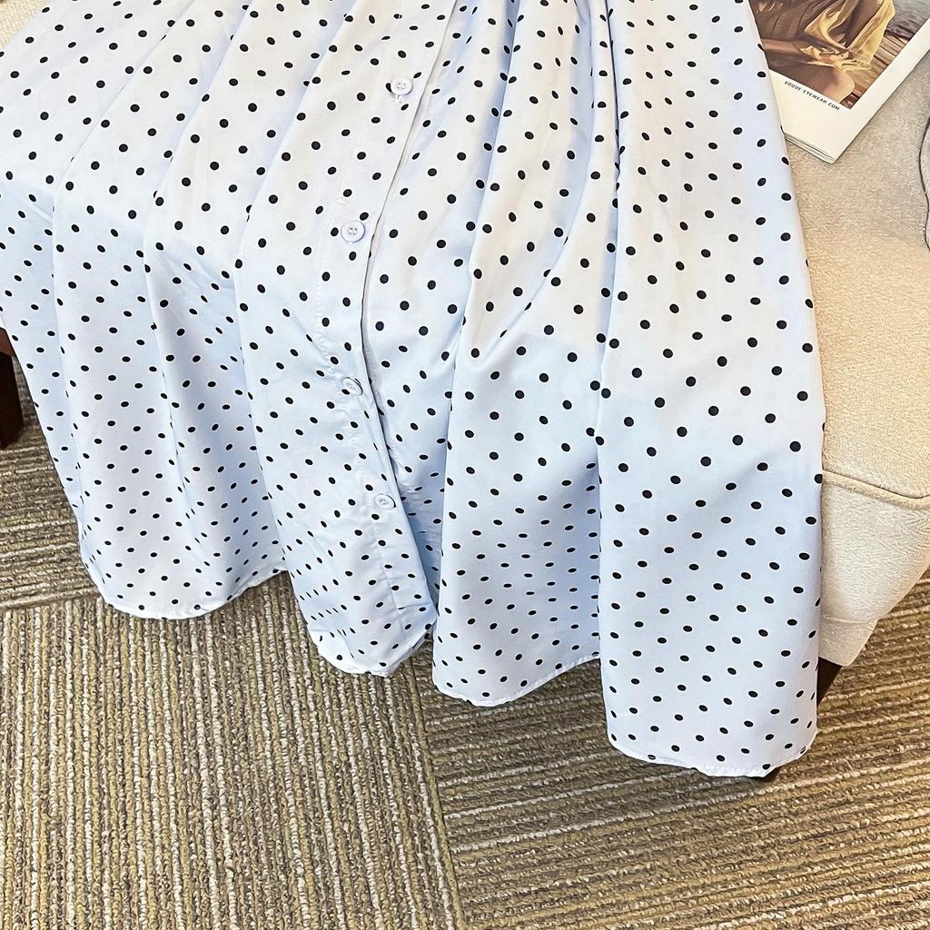 Женское летнее платье-жилет без рукавов в горошек для миниатюрных – стиль французского чаепития, приталенный удлиненный дизайн