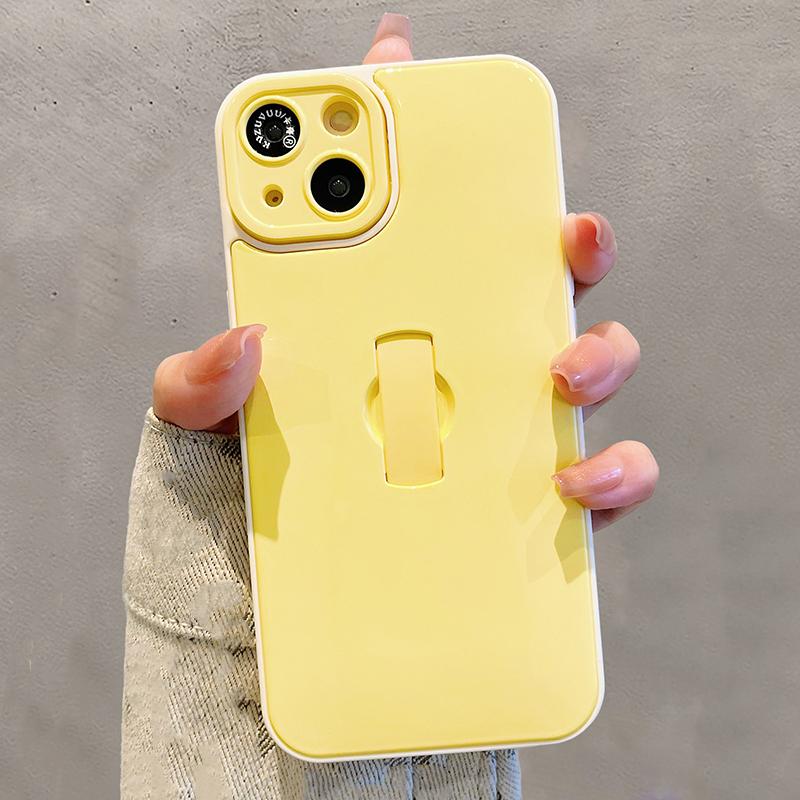 Канди Цветной Полезный Кольцо-Подставка Глянцевая ТПУ Задняя Крышка Для iPhone 11 12 13 14 15 16 17 Pro Max Чехол