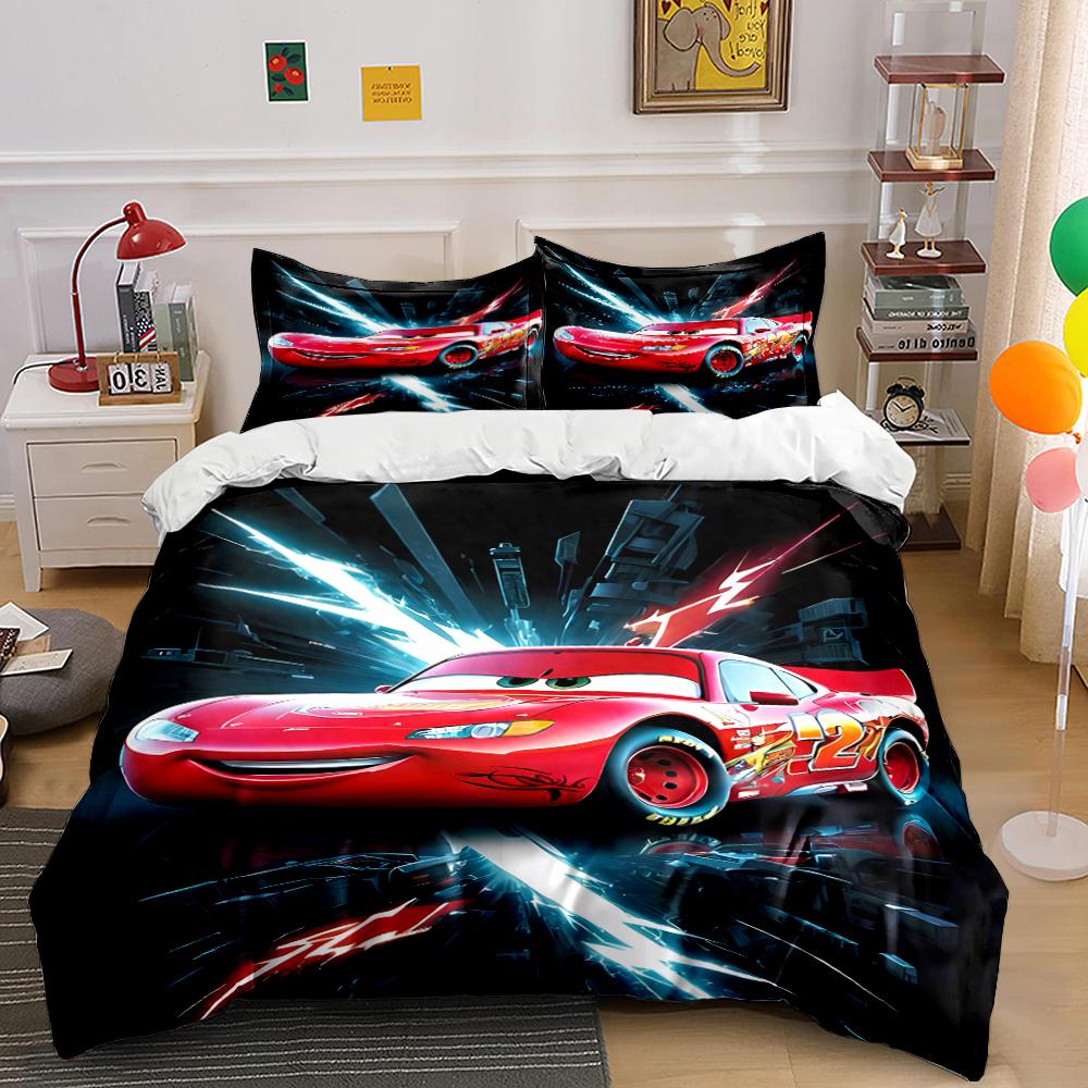 Red Racing Car Bedding Set Bedding set (1 duvet cover, 2 pillowcases, duvet not included)