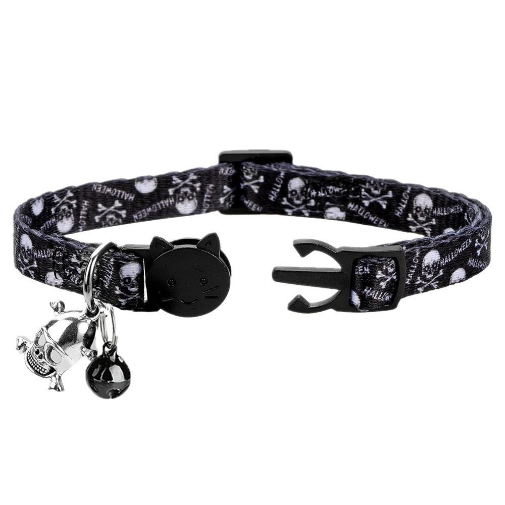 Polyester Halloween Cat Collar Decorative Charm Decorative Collar Pet Safety Buckle Collar Kittens