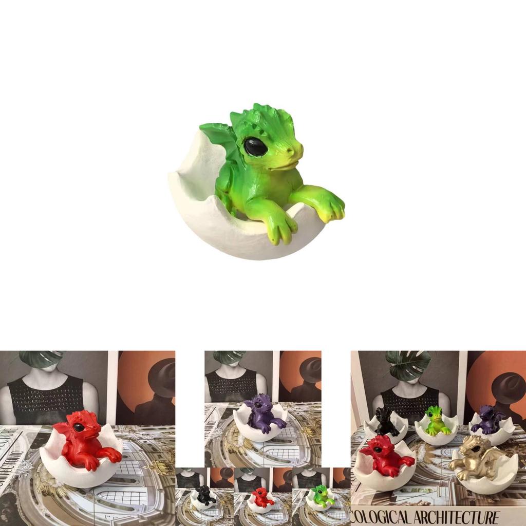 Милый Детеныш Дракона Вылупляющийся Яичная Скорлупа Декоративная Полимерная Поделка Для Современного Домашнего Декора