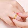 Internet Celebrity Anti-Sand Gold Double Love Adjustable Open Index Finger Ring