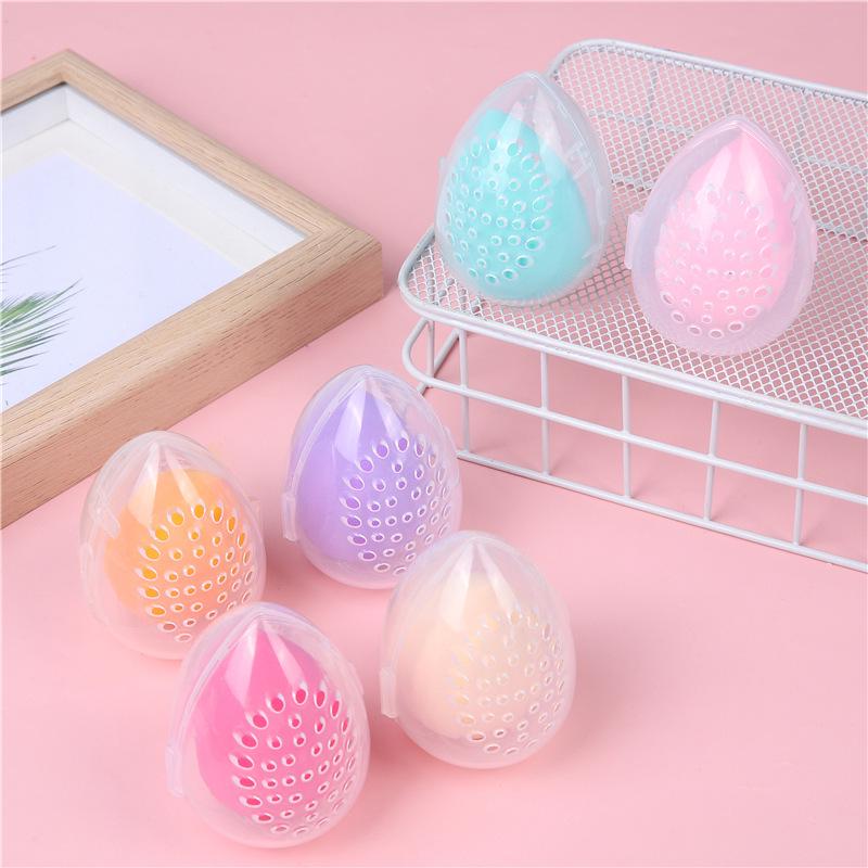 Portable Makeup Sponge Holder - Breathable, Anti-Mold, Dustproof Eggshell Storage Box