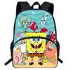 Kids SpongeBob SquarePants Backpack School Lightweight Ergonomic Cartoon Shoulder Bag Elementary Students