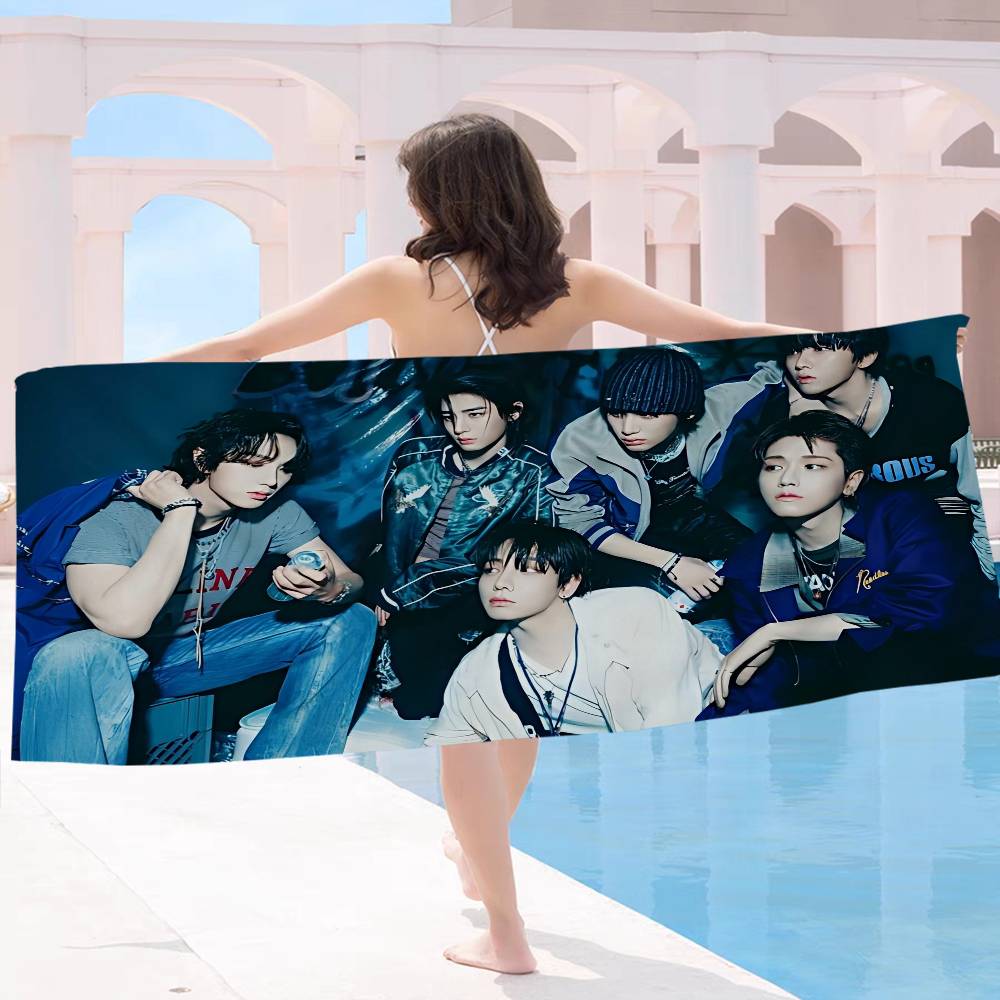 Kpop Band B-boynextdoor Bath Towel Microfiber Soft Water Absorbing Breathable For Girl Kids Decorative Cartoon Beach Towel