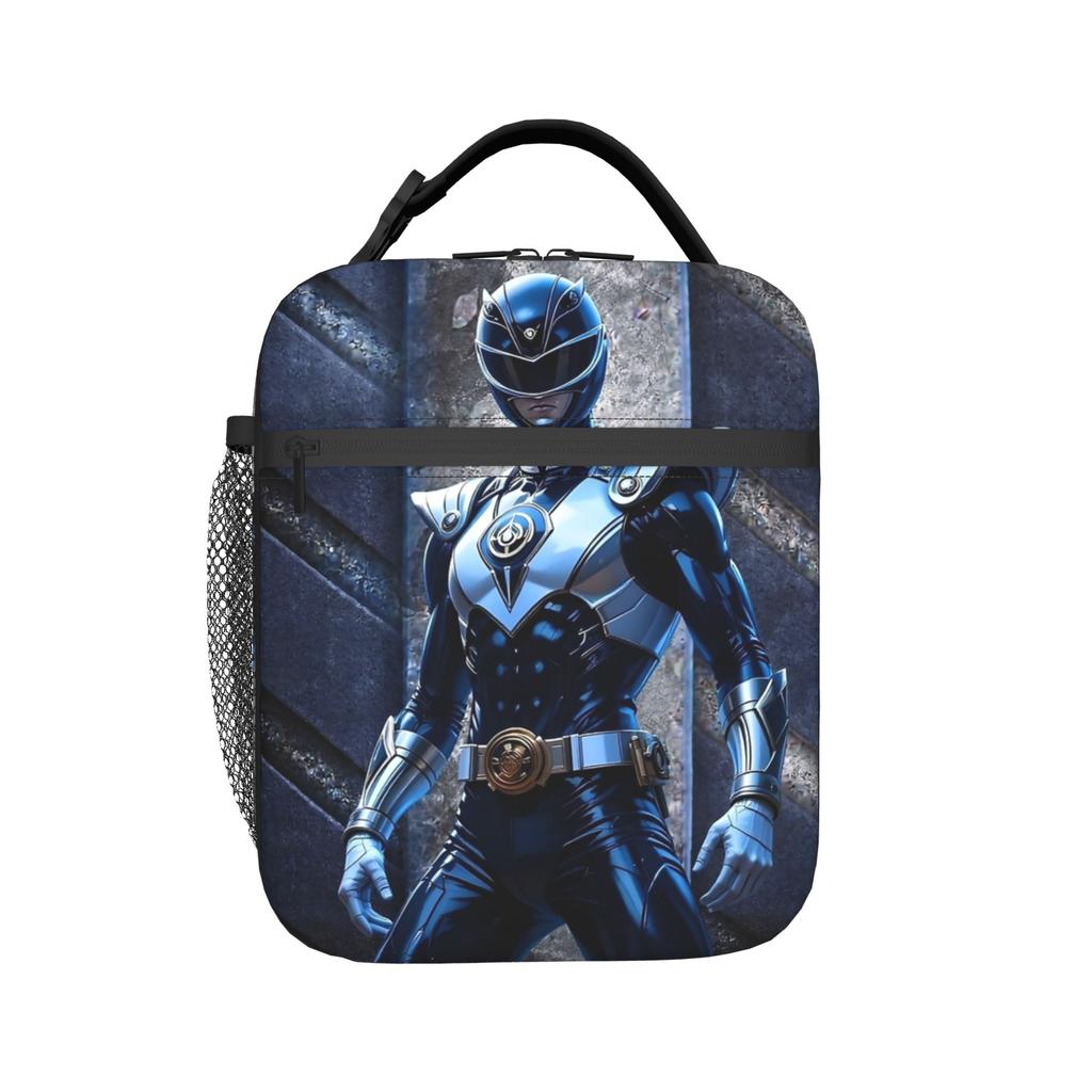 Power Rangers - Blue Ranger Insulated Lunch Bag Portable Reusable Cooler Bag Lunch Box Tote Office Travel Food Bag