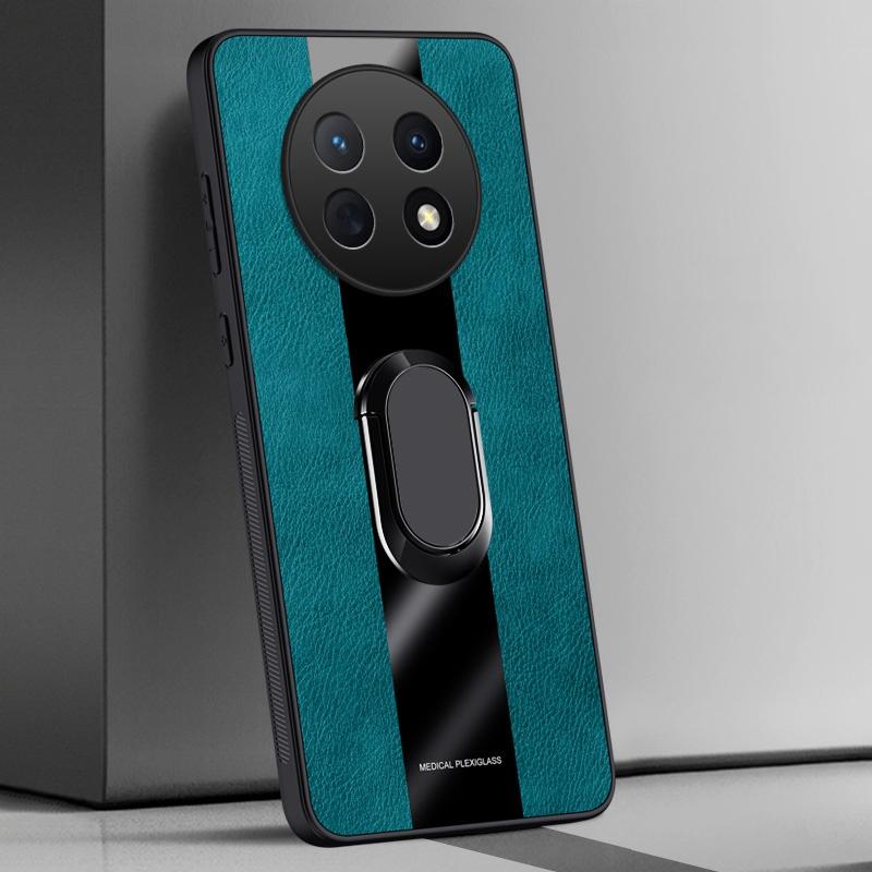Кожаный чехол-подставка для кольца для Huawei Nova Y91 Y90 Задняя крышка Роскошный Магнитный Силиконовый Защитный Чехол для Телефона для Huawei Nova Y90
