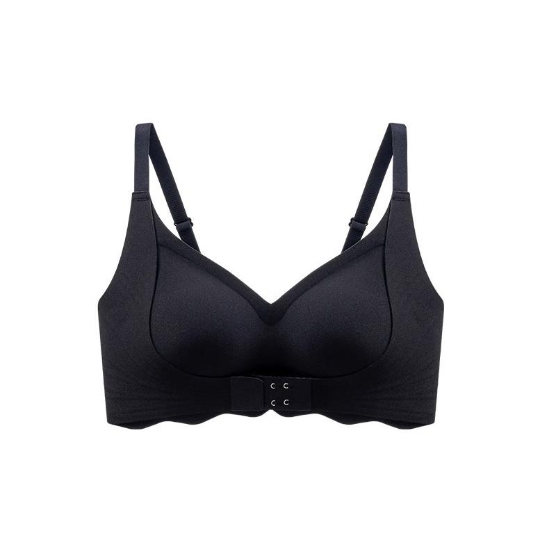 Бюстгальтер пуш-ап для женщин, бесшовное нижнее белье без косточек, мягкий однотонный бюстгальтер с застежкой спереди, сексуальное женское белье