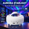 White Bluetooth Speaker Projector Light XY-899