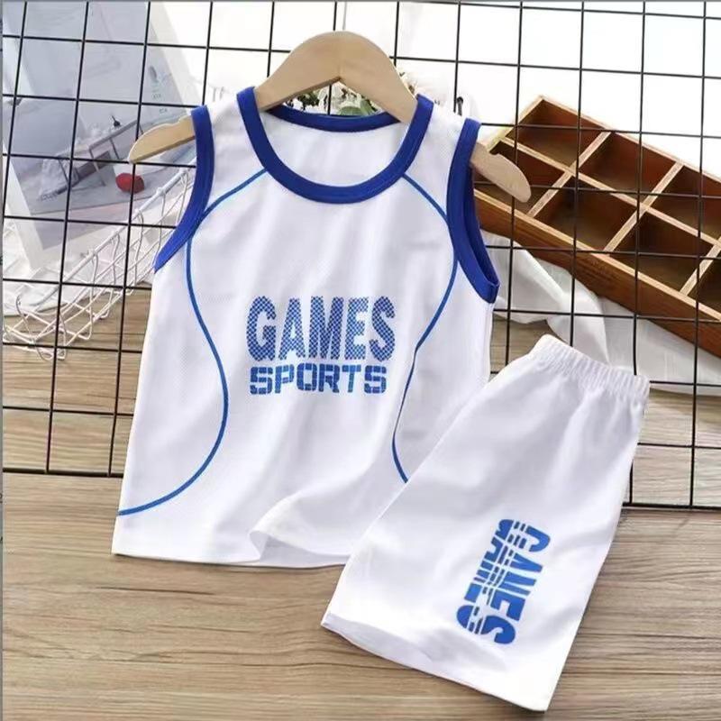 Спортивный комплект для мальчиков с быстрой сушкой: Летняя Унисекс Форма для Баскетбола и Футбола, Средний/Большой Размер, Короткий Рукав