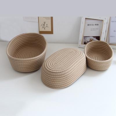 Хранение закусок Плетеная вручную корзина для хранения Хранение косметики Настольные мелочи Скандинавская хлопковая веревка