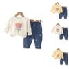 Kids Casual Long-Sleeve Set, Comfortable Daily Wear Outfits