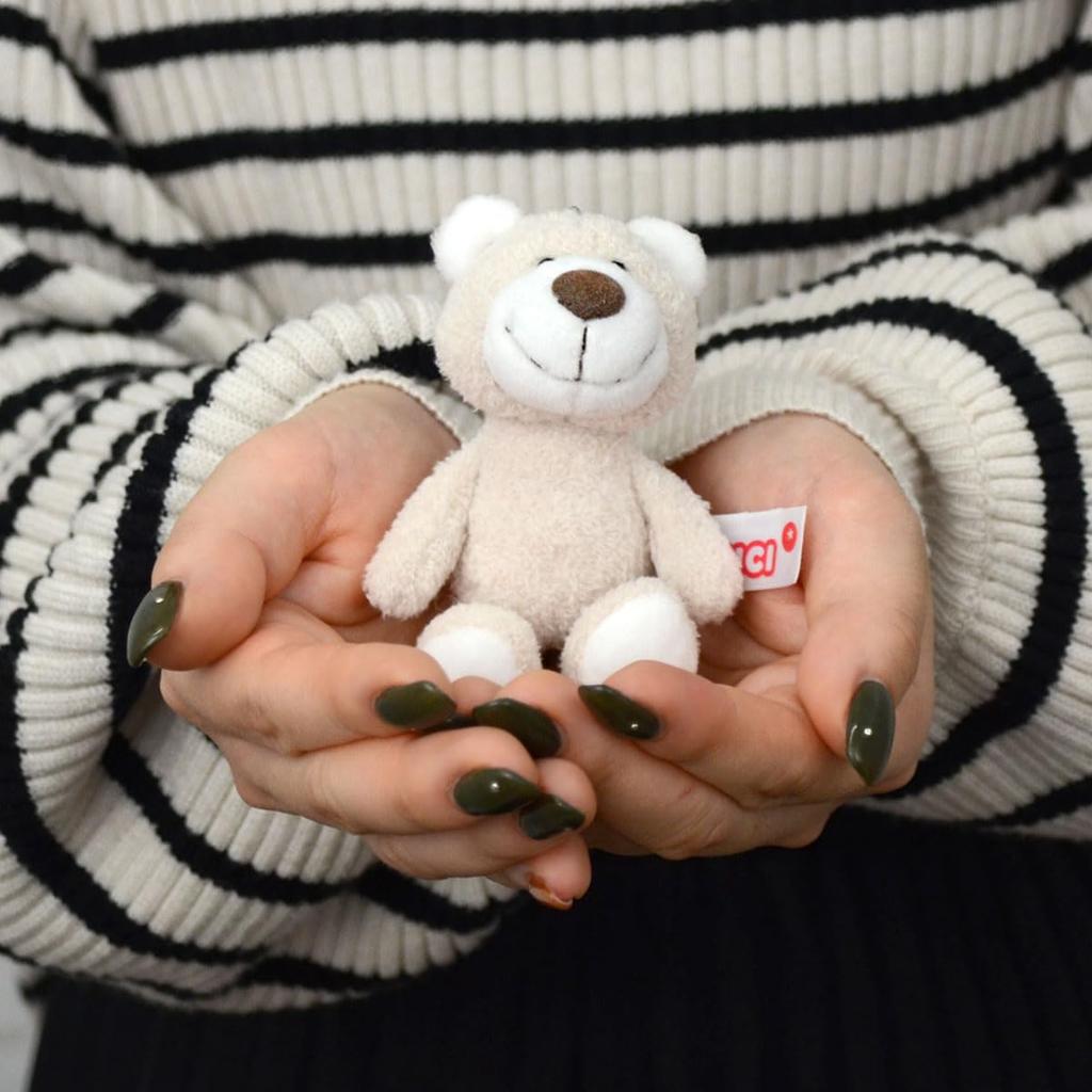 [Niki] Брелок Классический Медведь 2024 Медведь Бендикс 10 см Детский Белый