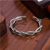 European and American retro three-strand twist bracelet simple light luxury old versatile opening bracelet couple bracelet