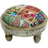 Side Table - DKD HOME DECOR - Multicolor - Polyester and Wood - 40 X 40 X 22.8 Cm - Self-assembly