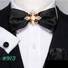 Barry.Wang Мужской галстук-бабочка с жемчужной брошью, шелковый галстук-бабочка с узором пейсли, носовые запонки для свадебных свиданий