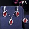 WWJ Super Sparkling овальной формы с кубическим цирконием, обручальное кольцо, серьги, ожерелье
