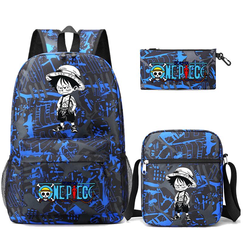3 шт./компл. аниме цельная сумка большой емкости унисекс рюкзак с наплечной сумкой пенал для студента для девочки мальчика студенческий повседневный рюкзак для отдыха