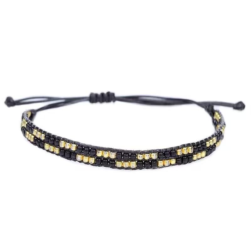 Богемный браслет из бисера Miyuki для женщин и мужчин, ручная работа, плетеные скользящие узлы, регулируемые браслеты, ювелирные изделия