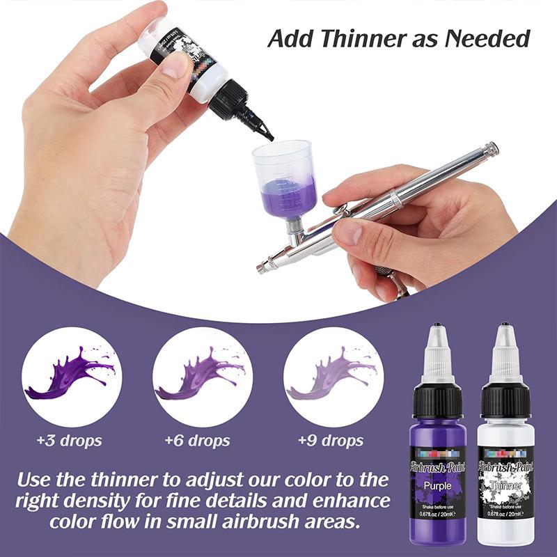 30 мл Многофункциональный набор акриловых красок на водной основе для аэрографа - 28/12 цветов для моделей и DIY-проектов на холсте