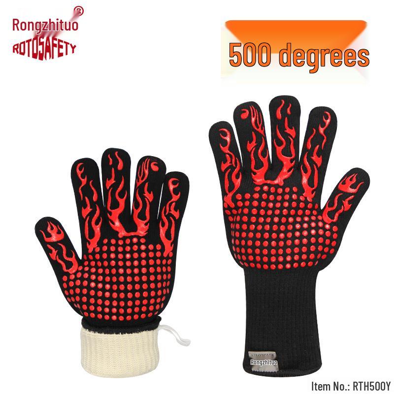 Огнеупорные Термостойкие Гибкие Арамидные Перчатки - Защита от Высоких Температур и Порезов