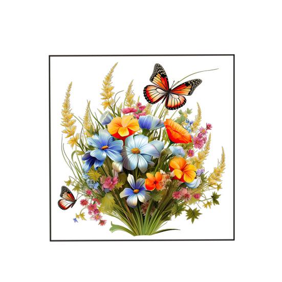 Наклейки на стену яркий цветочный узор бабочки легко наносится долговечный декоративный клей съемные наклейки на стены