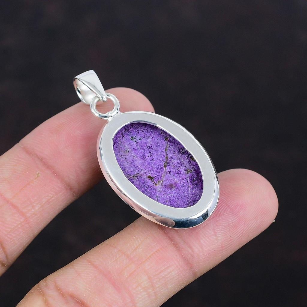 Подвеска из пурпурита, подвеска из драгоценного камня, изящное ювелирное изделие, подвеска из стерлингового серебра 925 пробы, уникальная подвеска ручной работы, новейший дизайн ювелирных изделий, подарки на помолвку