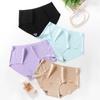 Women's Underwear Ice Silk Seamless Panties One Piece Solid Colour Panties Mid Waist Panties