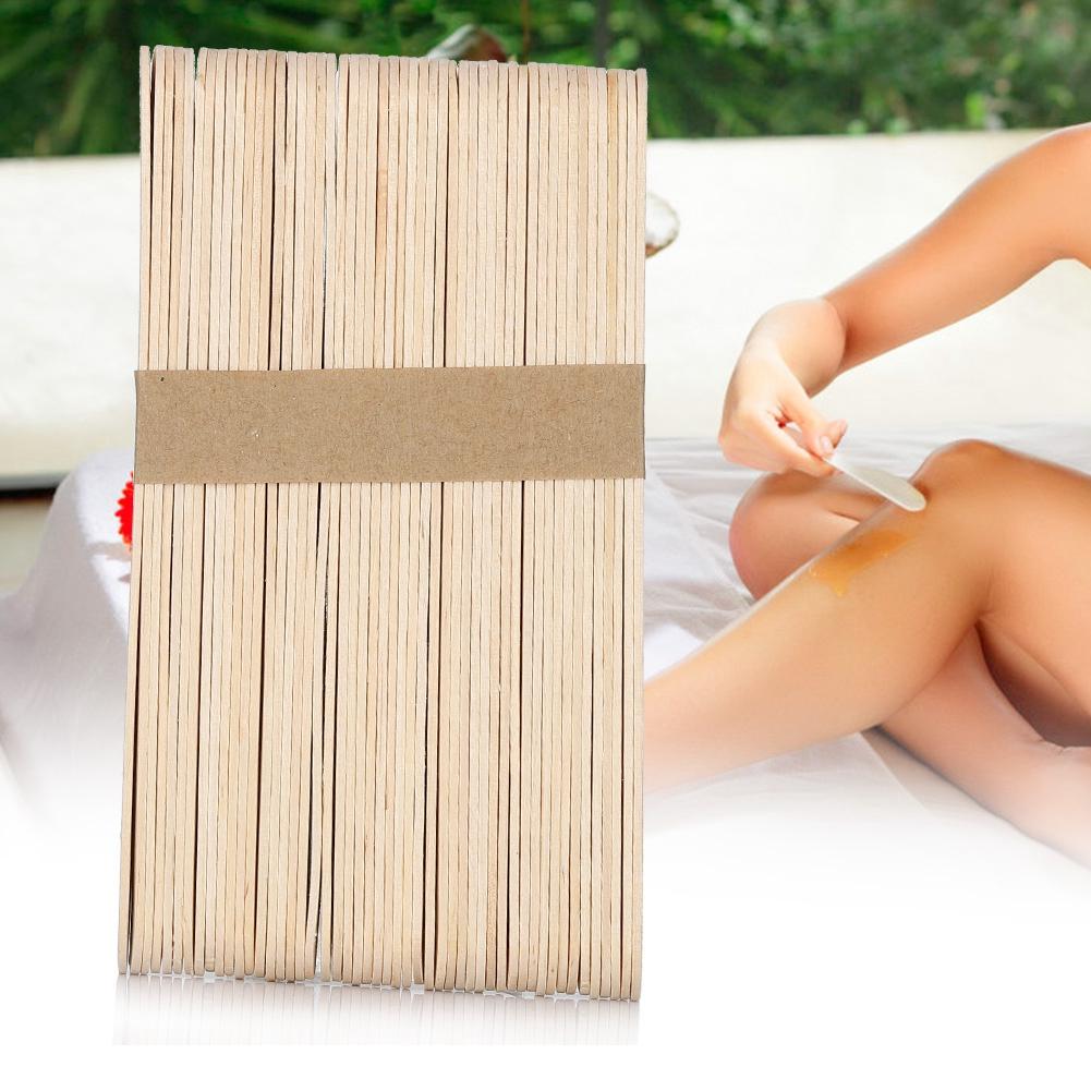 50 шт., деревянный восковой шпатель, депрессор для языка, одноразовая маска для лица, крем для удаления волос, аппликатор