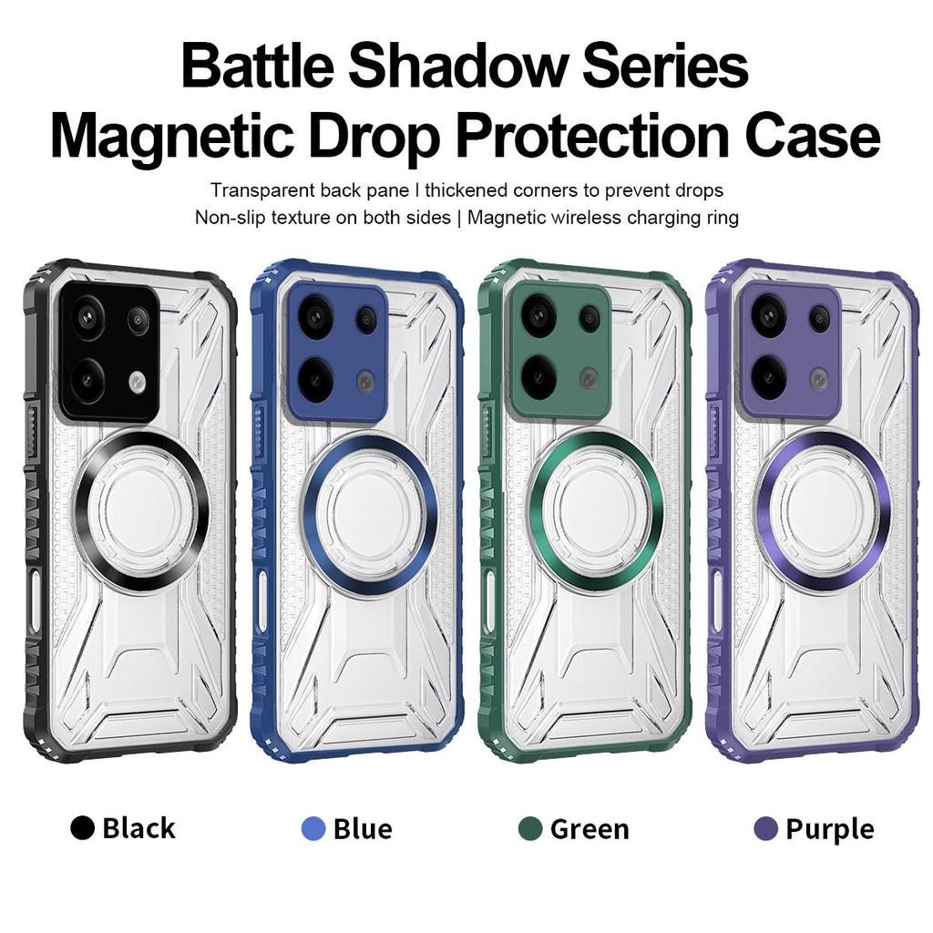 Чехол для телефона серии Battle Shadow для Xiaomi Redmi Note 14S 4G, 13 Pro 5G 4G, 13 5G 4G, POCO X6 5G M6 Pro 4G, противоударный, защитный от падений
