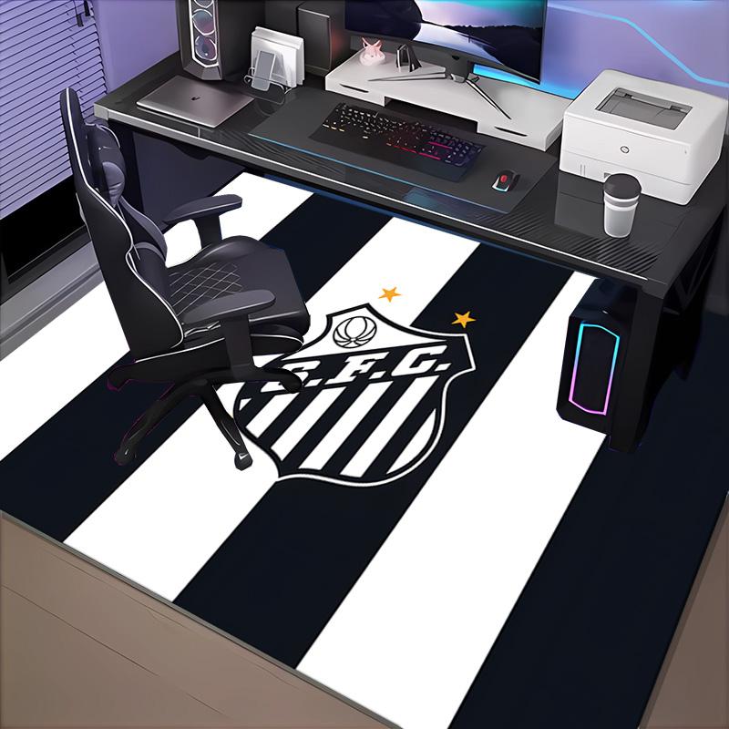 1PC Santos Futebol Emblem Rug Game Carpet, Floor Mat for Bedroom Living Room Entryway Rug, Home Decor Idea Gift for Christmas birthday