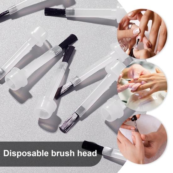 100 шт. сменных кистей для лака для ногтей, кисть для нанесения жидкой пудры, мягкая щетина, одноразовая мини-кисточка для дизайна ногтей, аппликатор для гель-лака