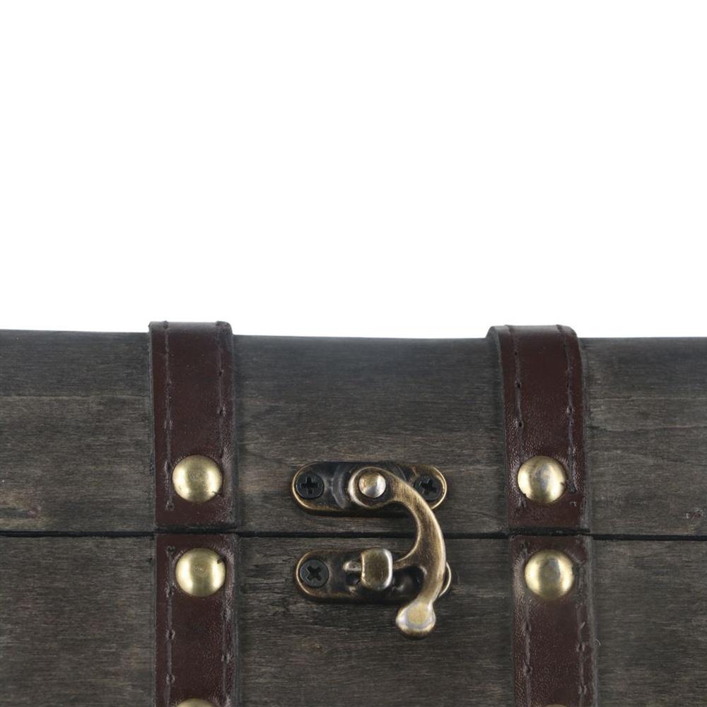 Wooden Retro Treasure Chest Antique Storage Box Vintage Jewelry Organizer Box Props