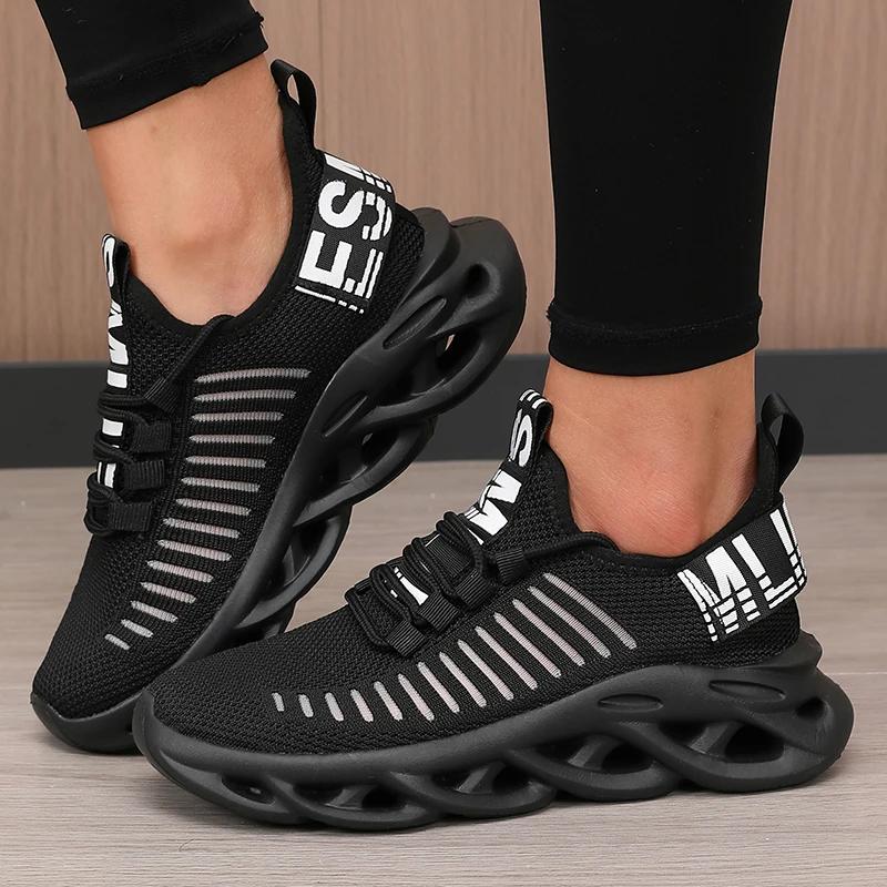 Fashion Mesh Sports Shoes For Men Breathable Walking Shoes, Comfortable Buffer Shoes For Daily Wear Running Shoes For Women