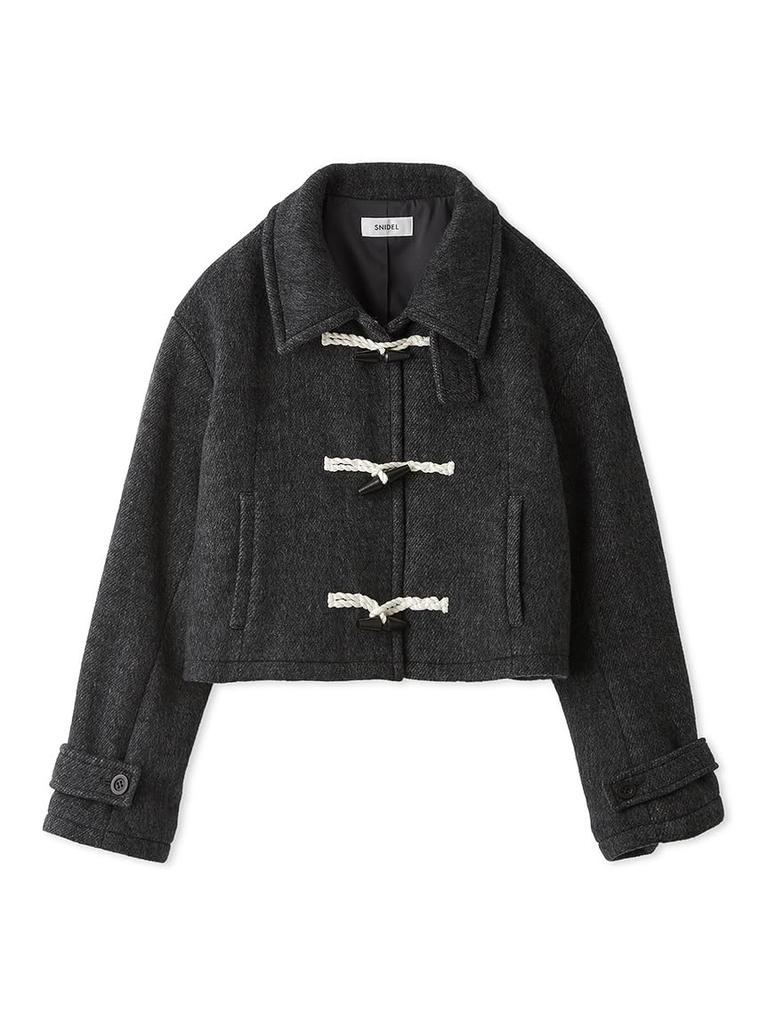 Wool Shaggy Short Duffle SWFC245012 GRY [Sneider] Women's