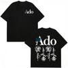 Ado Blue Rose World Tour Hibana Футболка Модная С коротким рукавом Эстетичная Модная Повседневная одежда Уличный стиль 2026 ВеснаЛето новый