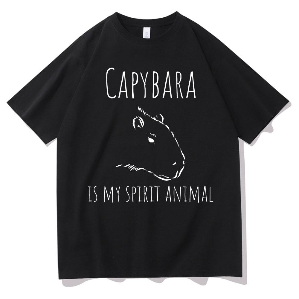 I Love Capybaras Print Men Women Fashion Casual Loose Tshirts Crew Neck Hip Hop Man Funny Tshirt Male Tee Shirt Male Streetwear