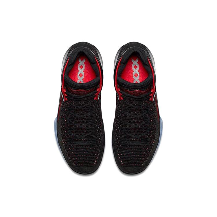 Jordan Air Jordan 32 Bred День MJ Амортизация Нескользящая Баланс Средний Верх Баскетбольные Кроссовки Мужские Черный Красный AH3348-001
