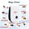US/EU Plug Ultrasonic Electronic Indoor Anti Mosquito Rat Mice Insects Pest Bug Control Repeller
