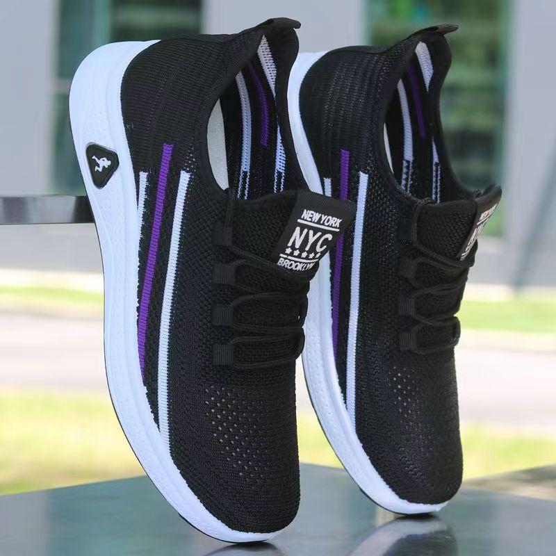 Single mesh hollow mesh shoes men's summer breathable mesh lightweight soft sole casual sports shoes