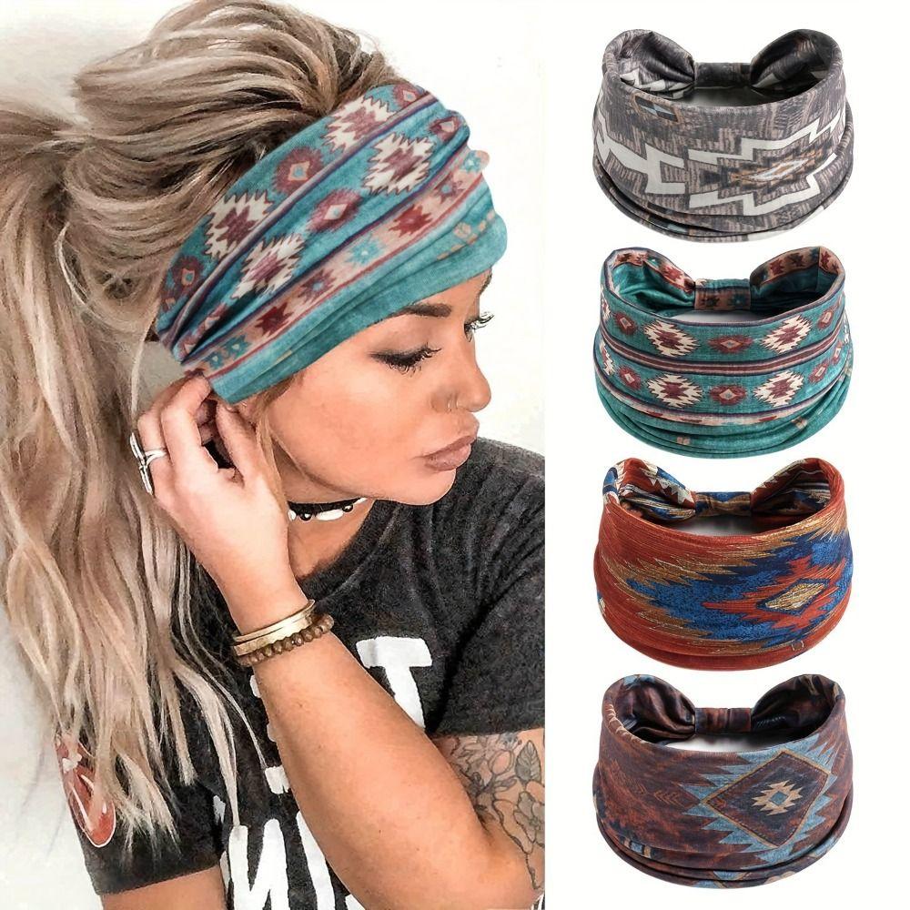 Knot Wide Headbands Elastic Turban Headwrap Soft Boho African Headband Hair Accessories