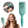 Щетка для волос с мягкой щетиной, массажная для кожи головы, женская вентилируемая расческа для вьющихся волос, расческа для укладки волос, парикмахерский инструмент для девочек