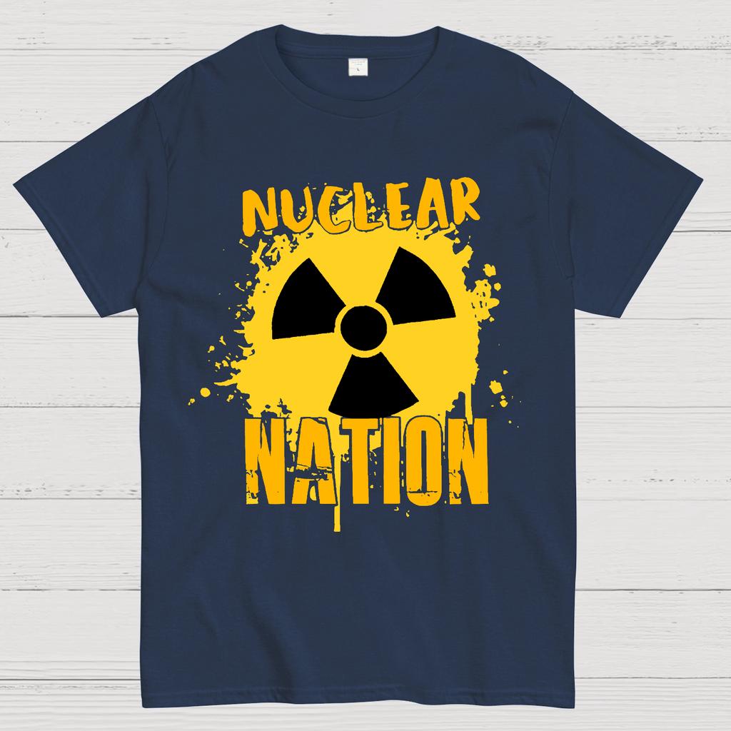 Хлопковая летняя повседневная свободная футболка Nuclear Nation